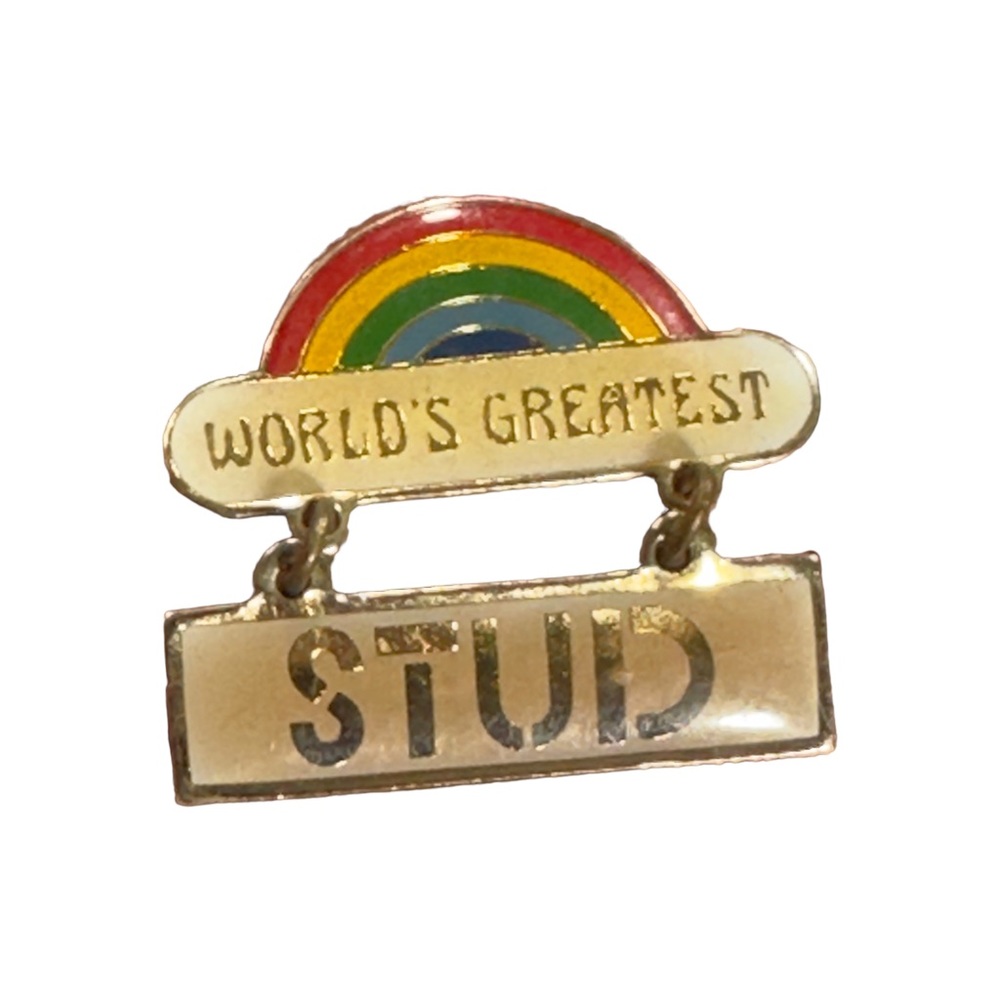 💖2 FOR $20 💖 Vintage Art Nouveaux Centennia 1979 World’s Greatest Stud Rainbow - Picture 7 of 16
